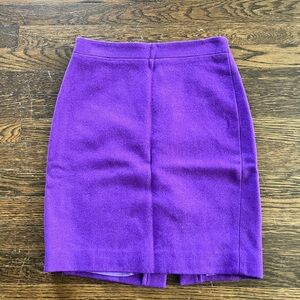 J. Crew Vibrant Purple Wool Pencil Skirt
